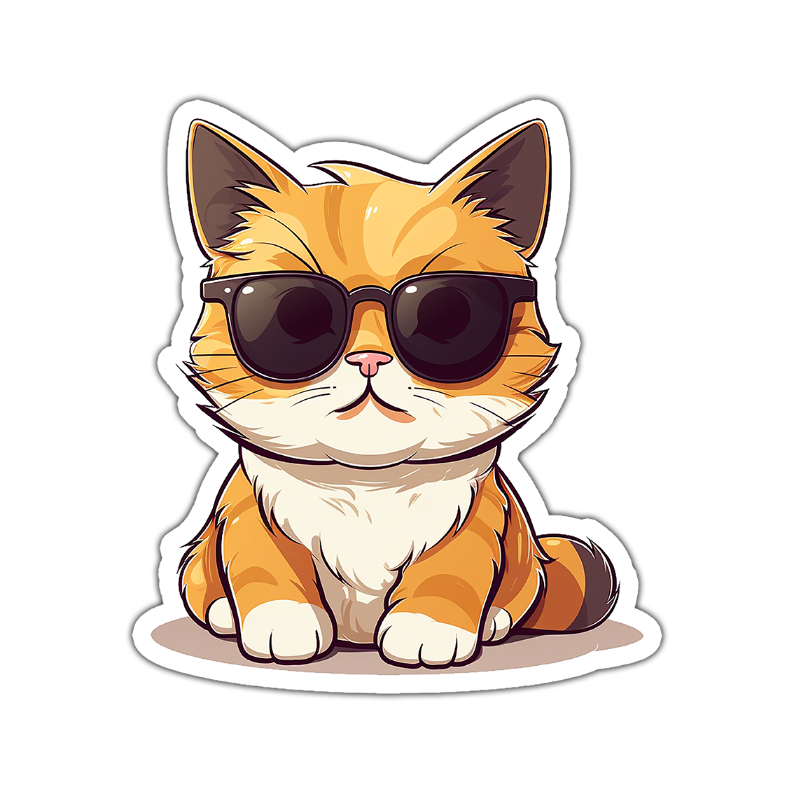 Cat in glasses 02 - Laptop Sticker