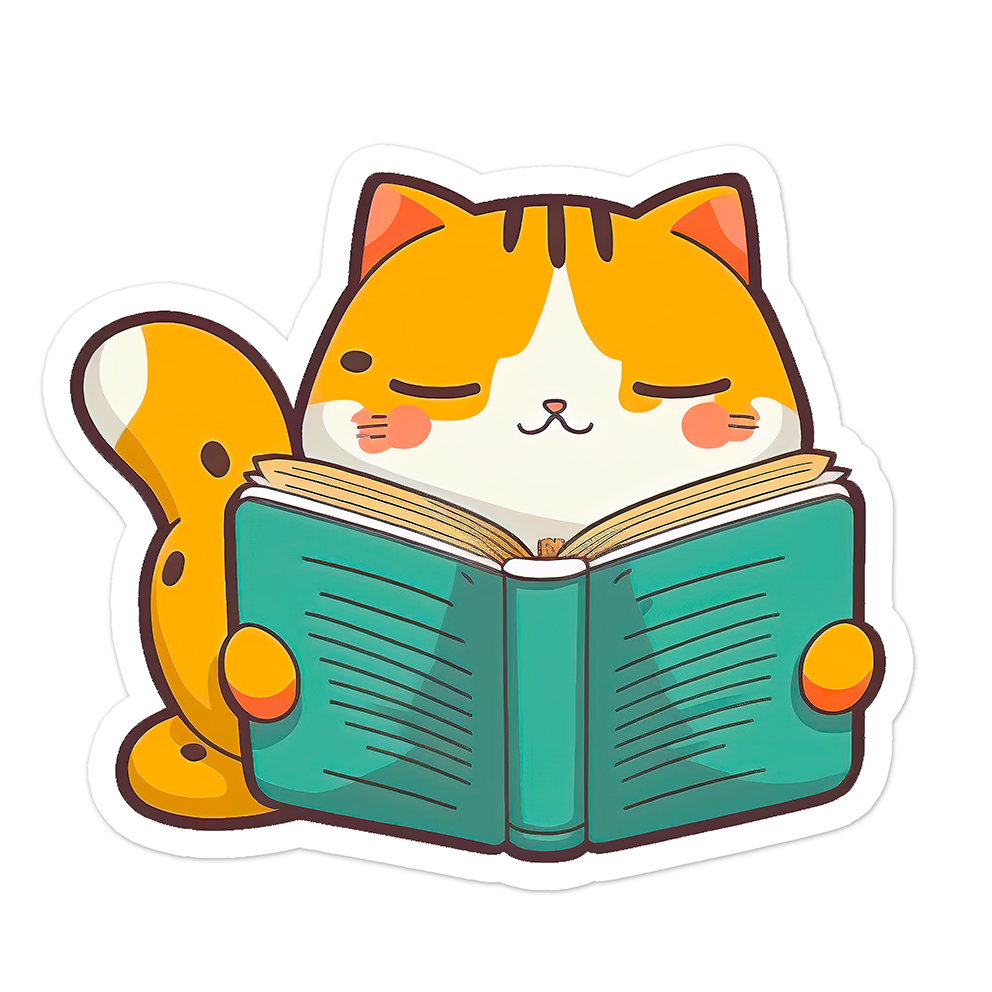 Kawaii Cat (9) - Laptop Sticker