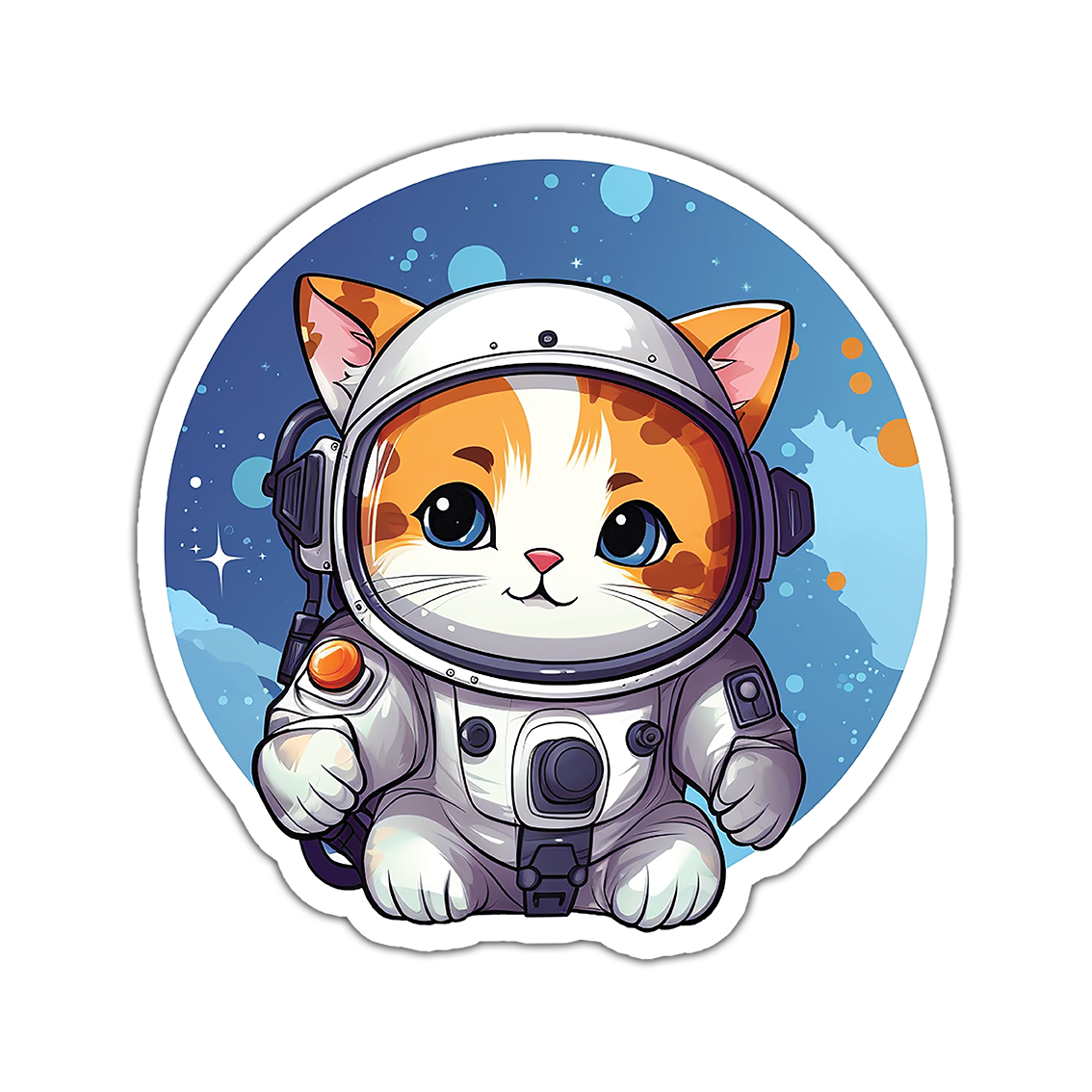 Cat In Space - Laptop Sticker