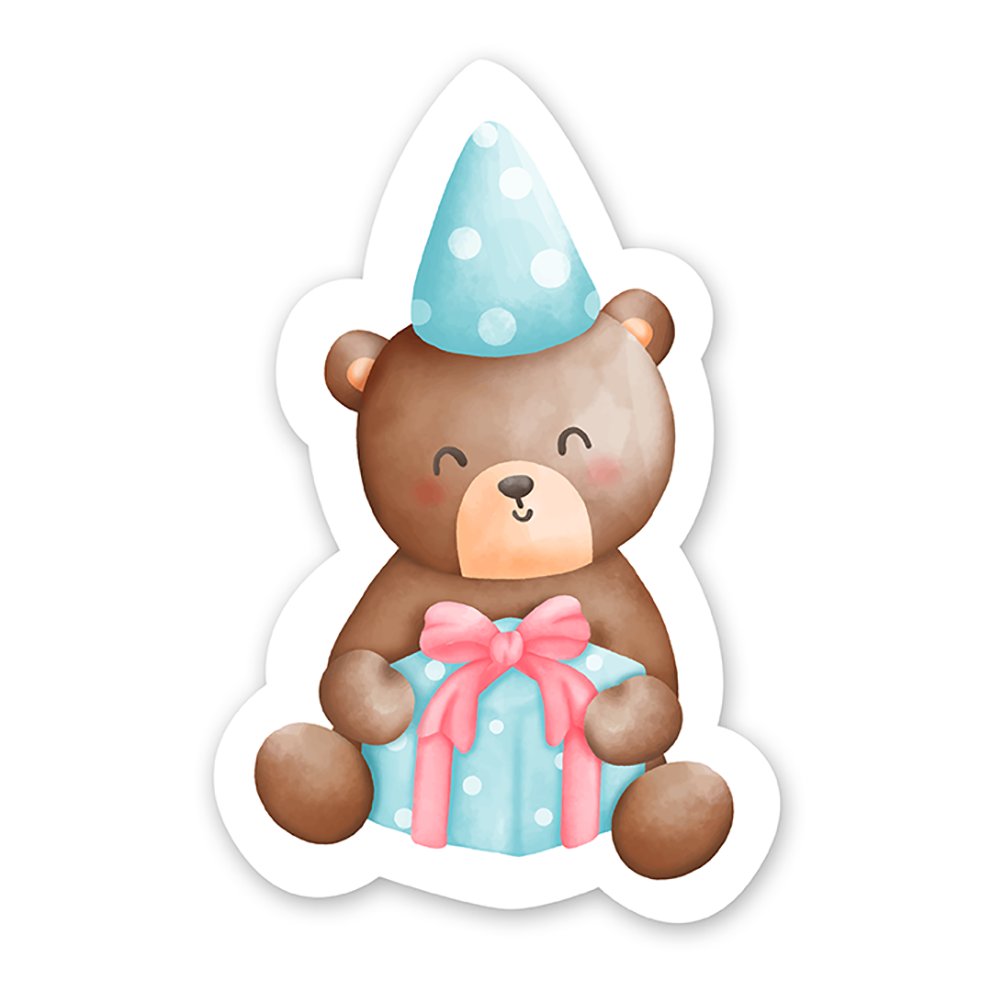 Teddy Bear Birthday (27) - Laptop Sticker