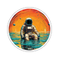 Astronaut in Space - Laptop Sticker