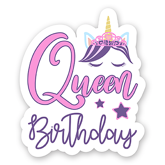 Birthday unicorn (5) - Laptop Sticker