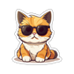 Cat in glasses 02 - Laptop Sticker