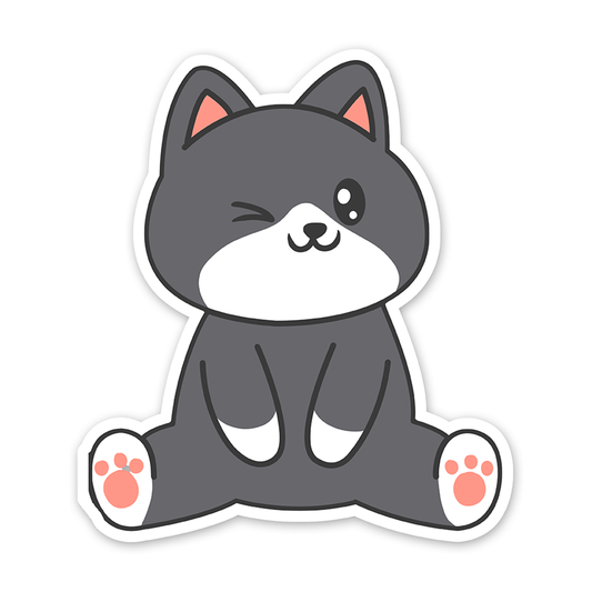 Cute cat (5) - Laptop Sticker