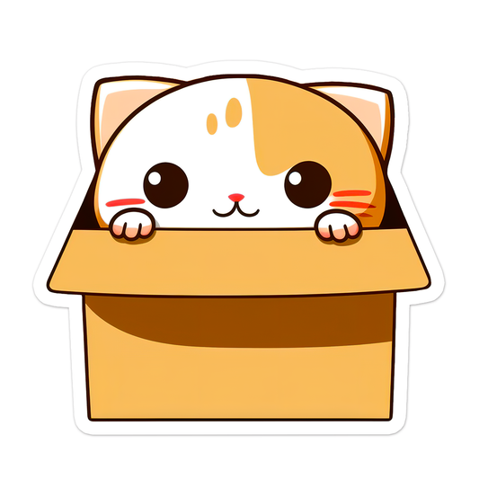 Kawaii Cat (6) - Laptop Sticker