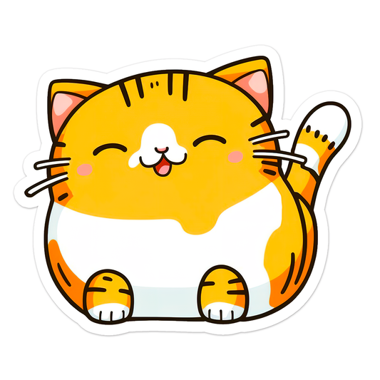 Kawaii Cat (8) - Laptop Sticker