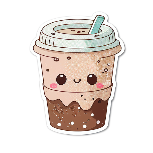Kawaii coffee (12) - Laptop Sticker
