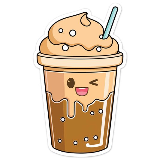 Kawaii coffee (2) - Laptop Sticker