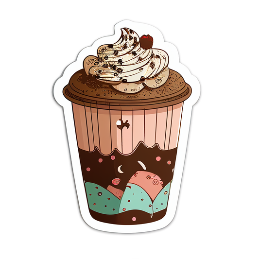 Kawaii coffee (9) - Laptop Sticker