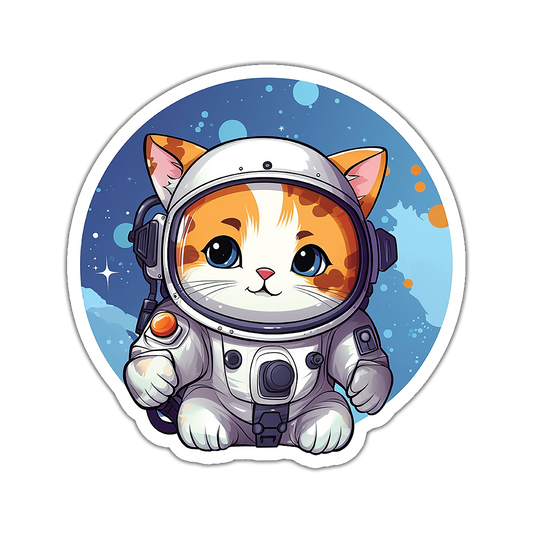 Cat In Space - Laptop Sticker